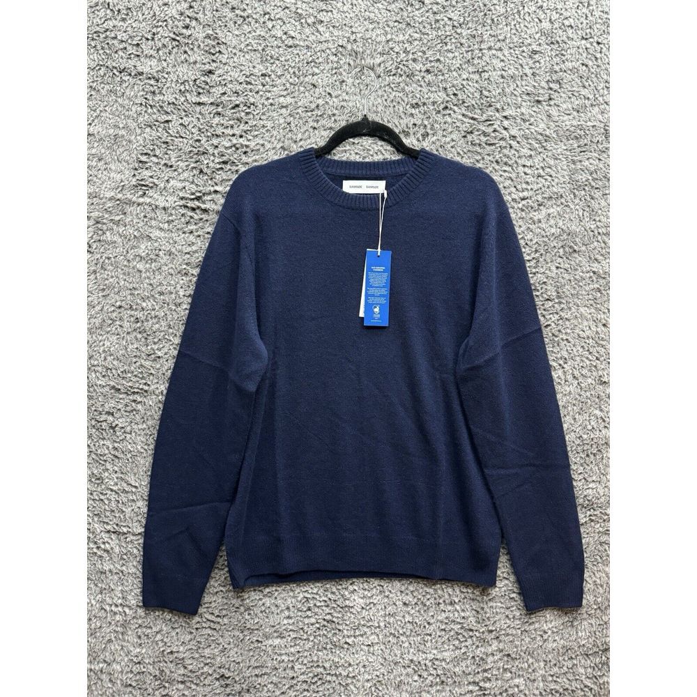Samsoe Samsoe Cashmere Noble Sweater in Navy Men's‎ Large NWT $380